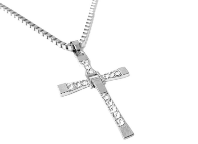 

Крест Доминика Торетто с цепочкой Серебристый (KG-1360)