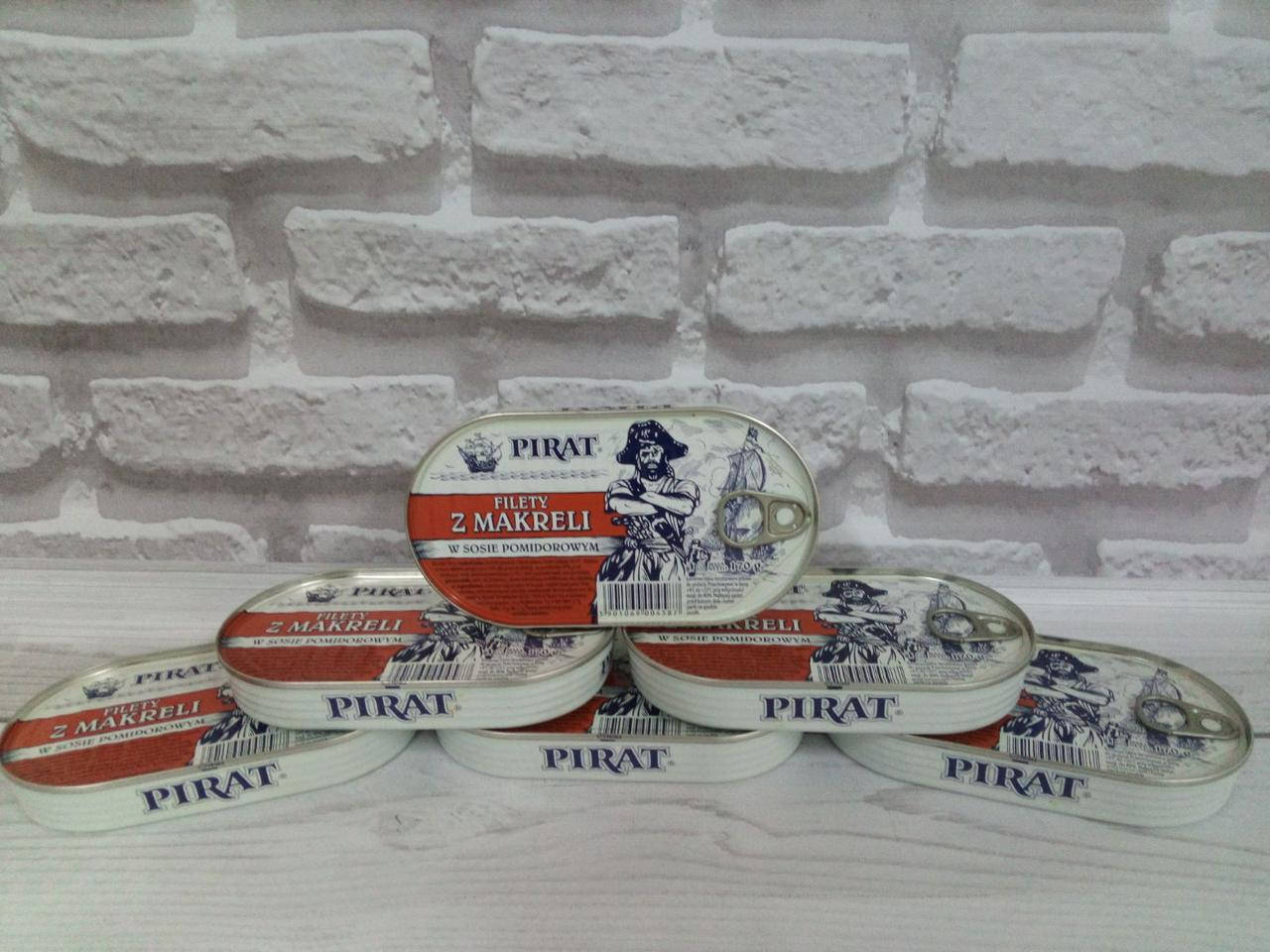 

Филе макрели в томатном соусе Pirat 170 г Польша