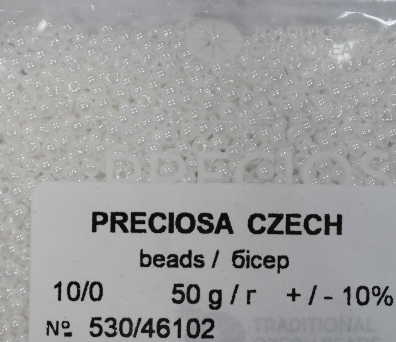 

Бисер Preciosa 10/0 цвет 46102 белый 10г
