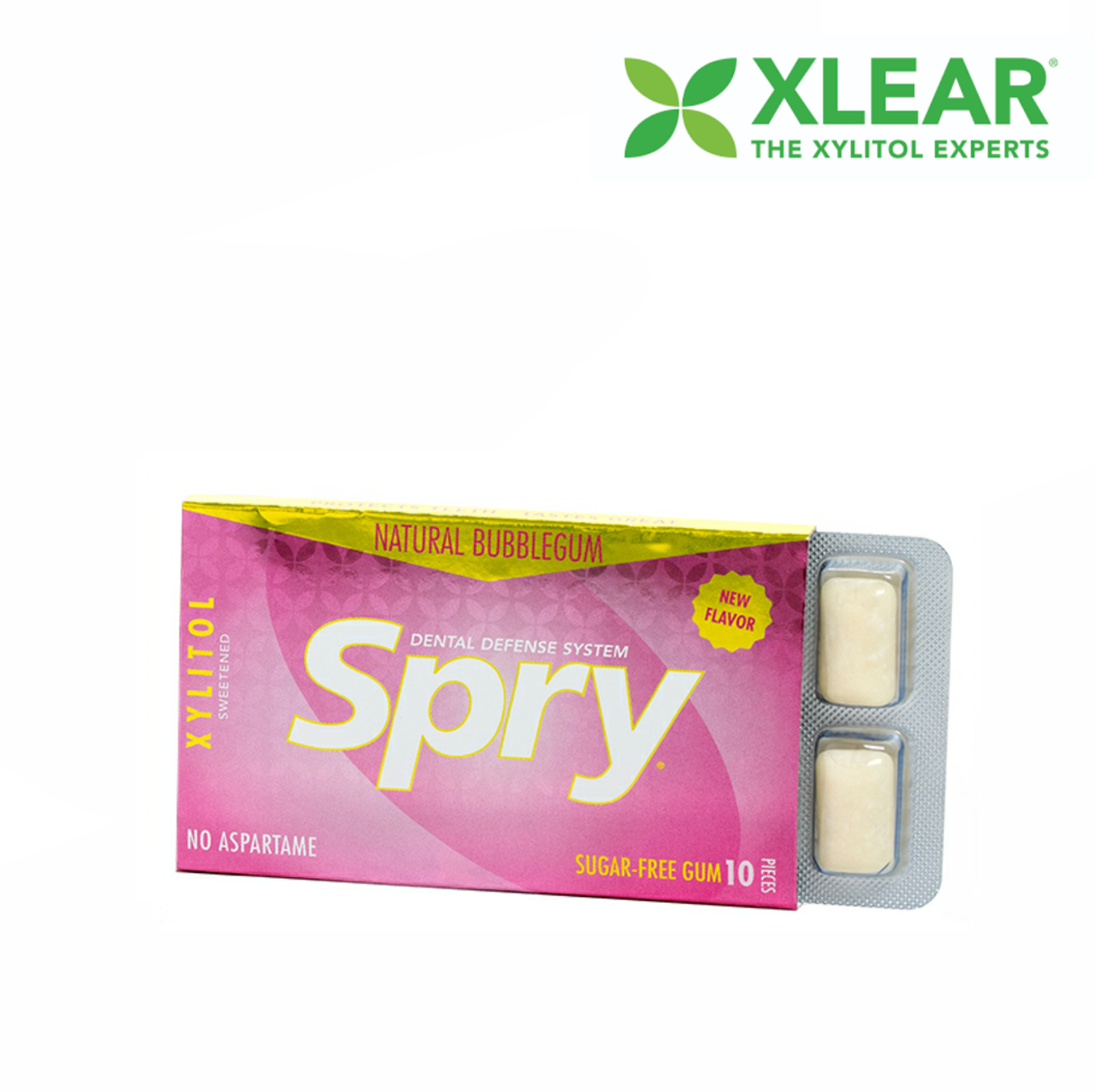 

Жевательная резинка с ксилитом Xlear Spry бабл гам 10 штук
