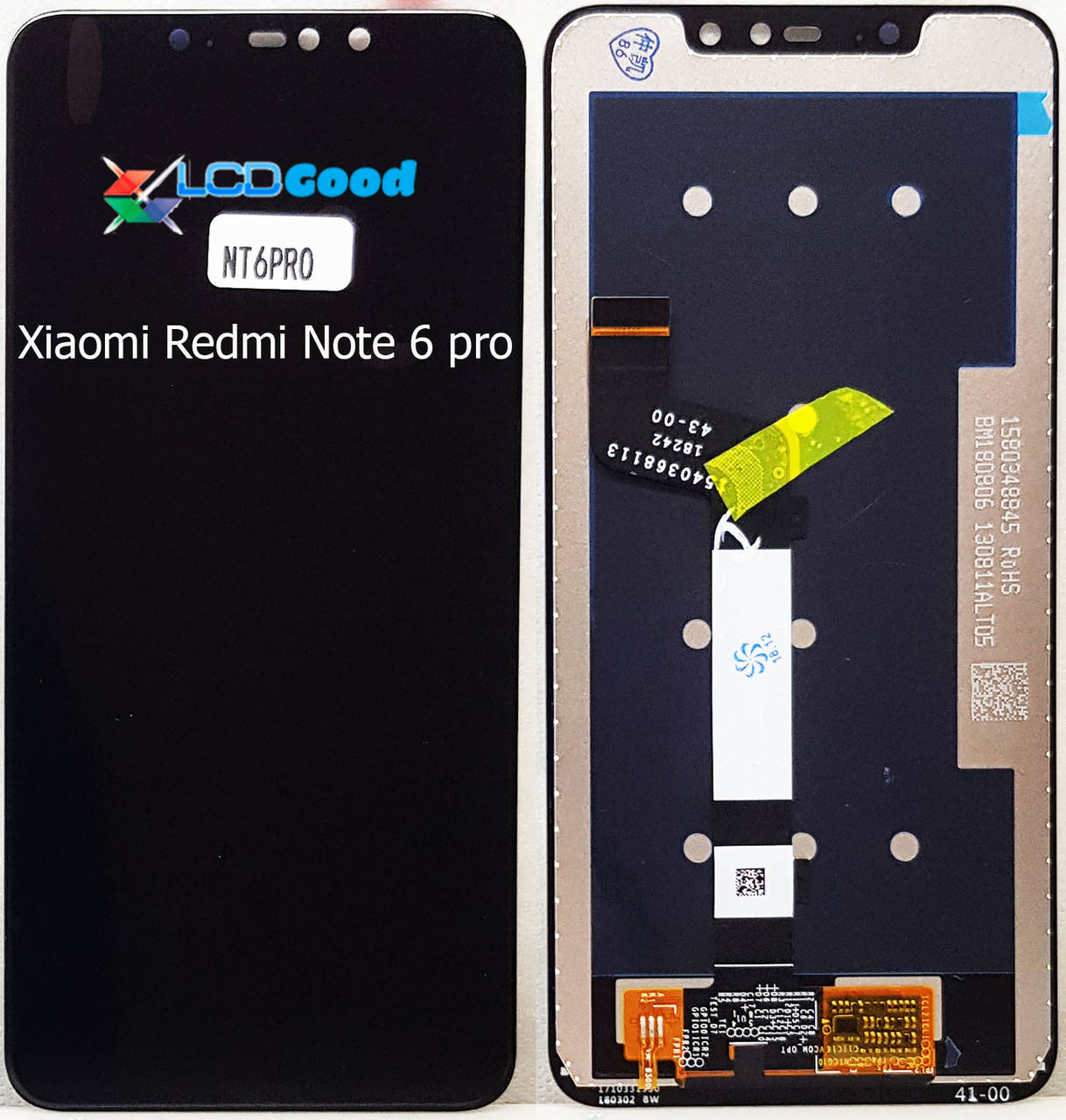 

Модуль ( дисплей + сенсор ) Xiaomi redmi Note 6 pro ( M1806E7TG ) чорний, Черный