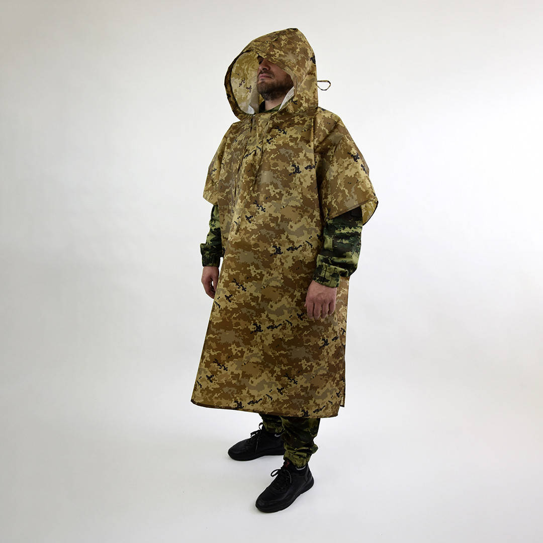 

Плащ дождевик пиксельный для ВСУ песочный