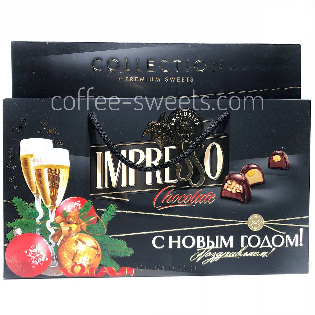 

Подарочный набор шоколадных конфет "Impresso" черный 424р