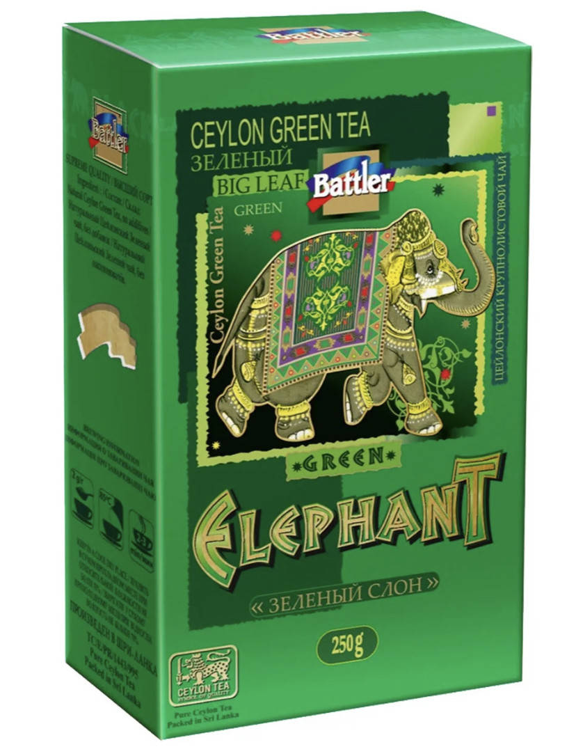 

Чай Battler "Зелений Слон" Крупнолистовий 250 г