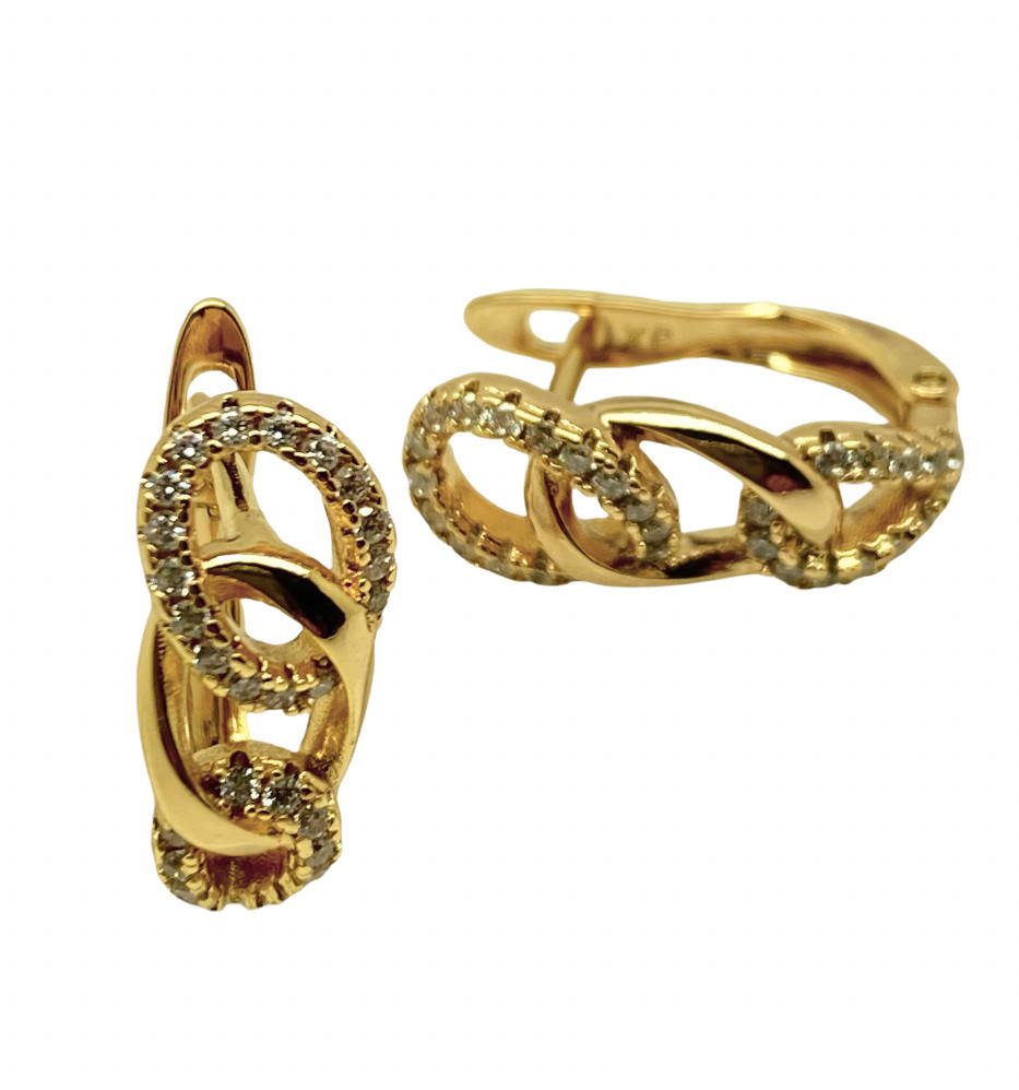 

Серьги гвоздики Xuping. 18k. 17х6 мм