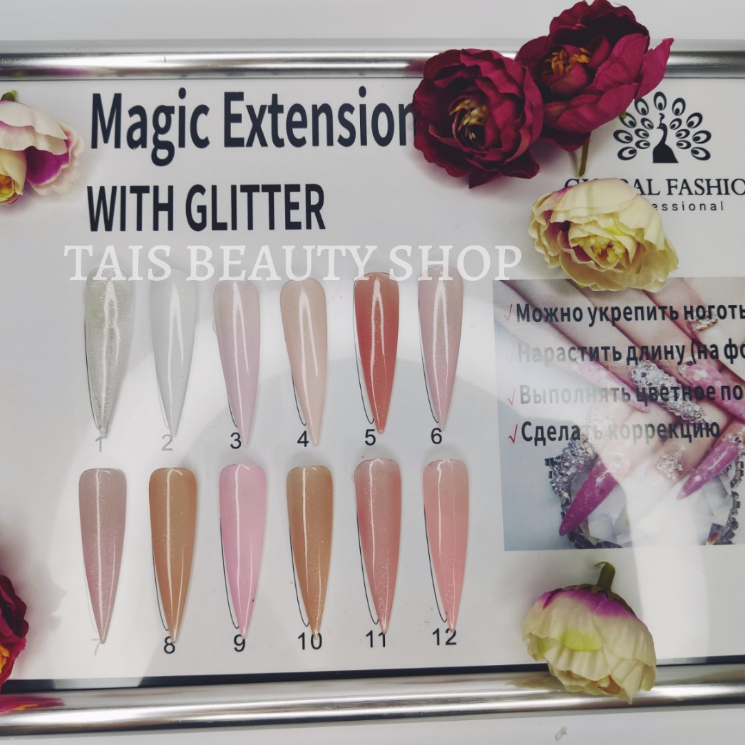 

Гель для укрепления без опила Magic-Extension с шиммером 12 мл