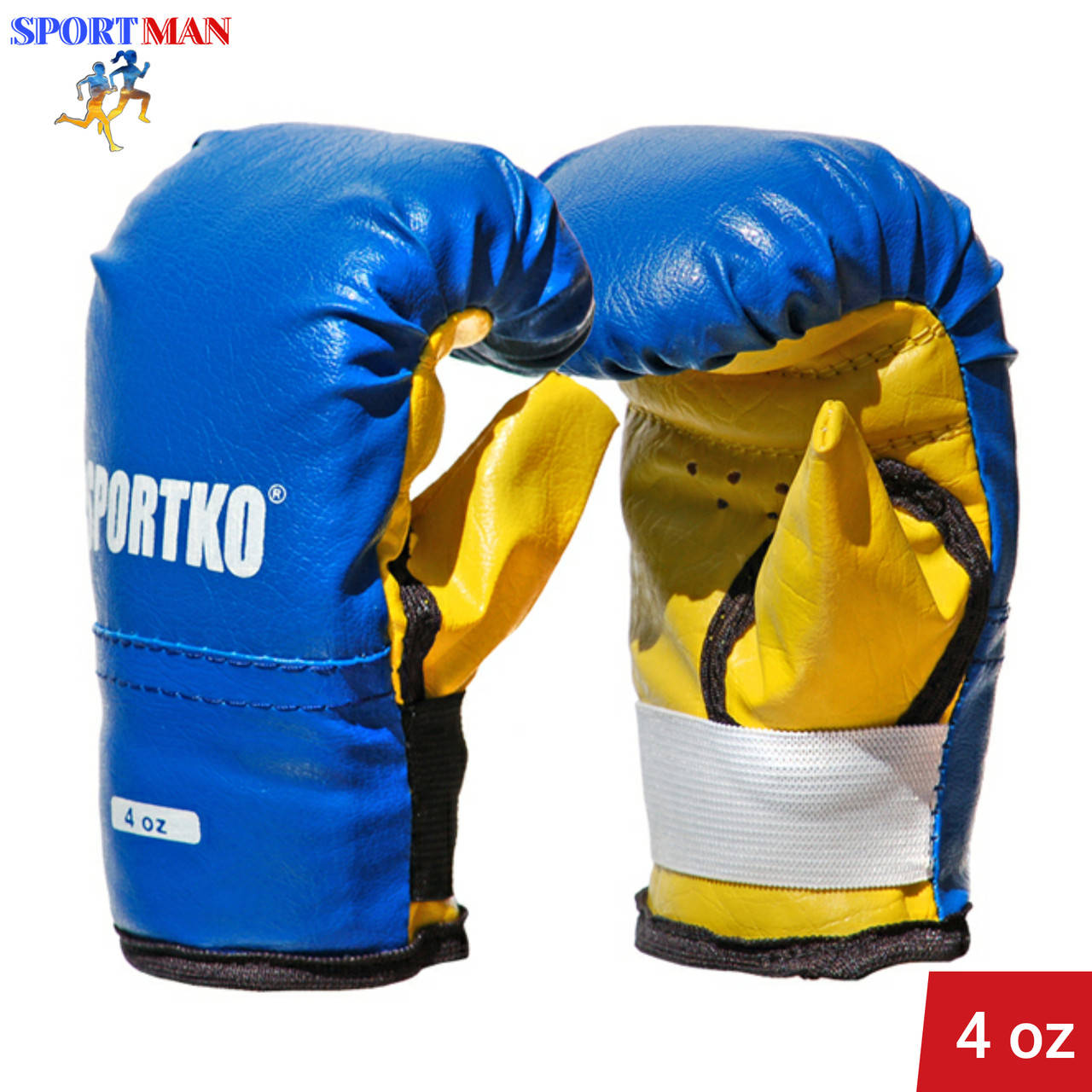 

Боксерские перчатки SPORTKO арт. ПД2-4-OZ (унций)., Синий