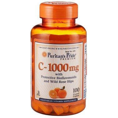 

Витамин С с биофлавоноидами, Vitamin C, Puritan's Pride, шиповник, 1000 мг, 100 капсул