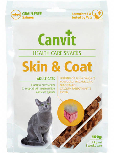 

Canvit SKIN & COAT - лакомство для кошек для кожи и шерсти - 100 гр