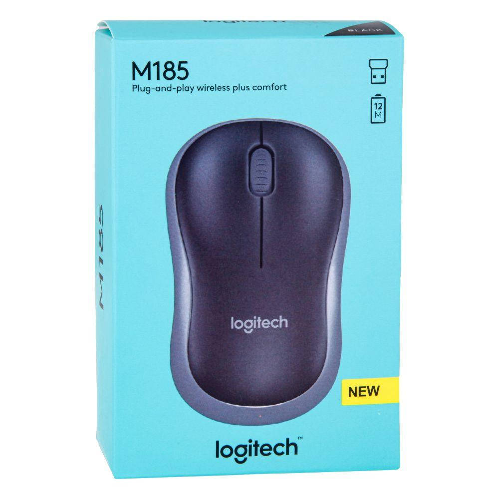 

Wireless Мышь Logitech M185 Цвет Чёрный BF, Черный