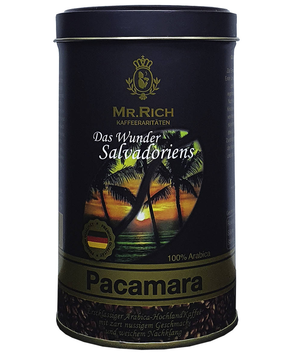 

Кава мелена Mr.Rich Pacamara Das Wunder Salvadoriens 250 г в металевій банці (53513)