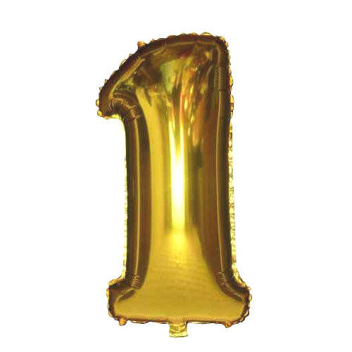

Шар фольгированный Flexmetal цифра 1 золото 90 см