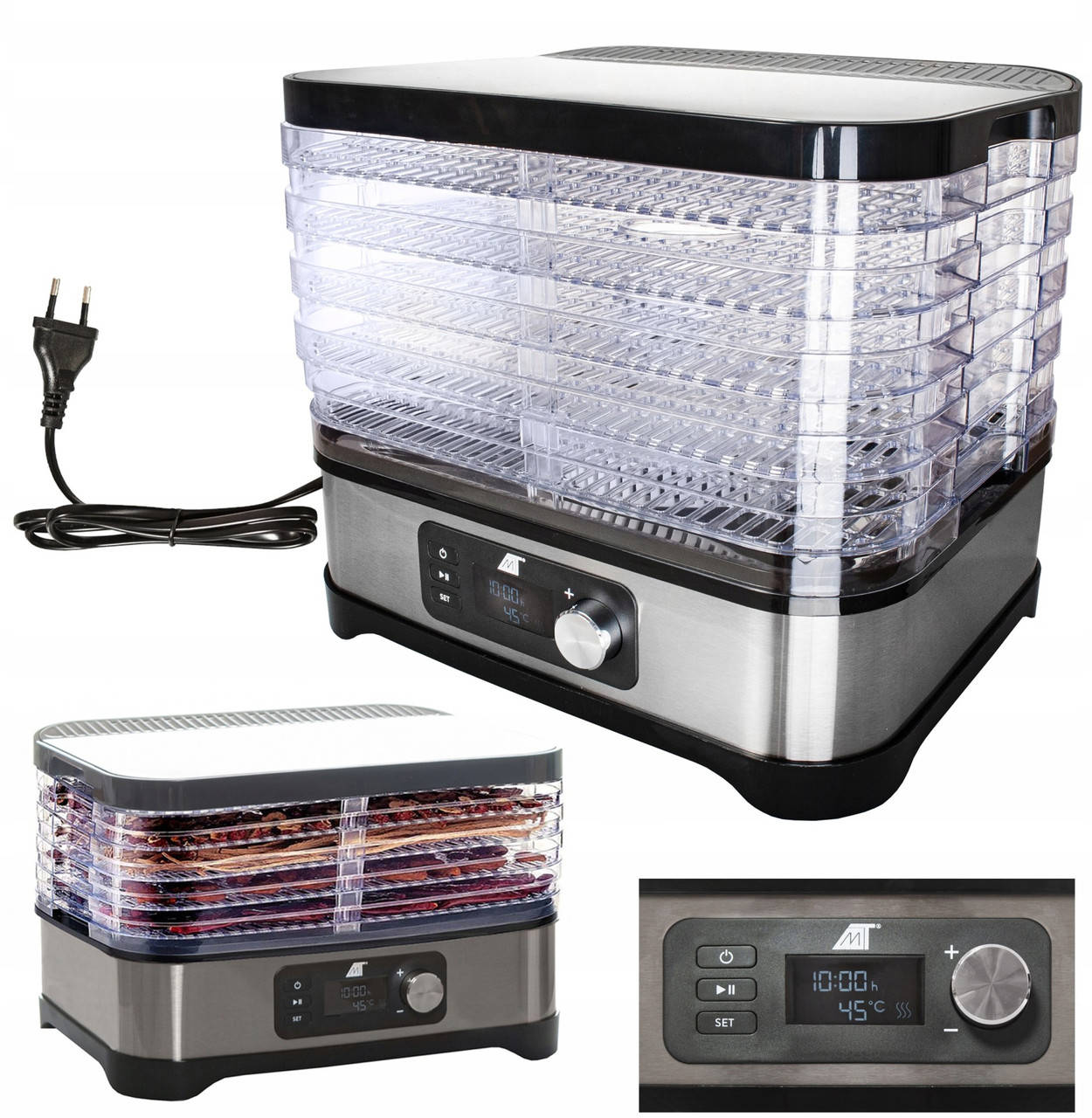 

Сушилка для овощей и фруктов Malatec FD-996 (400 Вт, 5 секций, Польша)