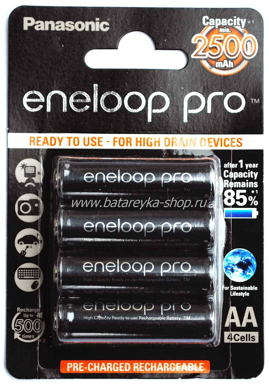 

Аккумулятор Panasonic eneloop pro AA пальчик 2500mAh