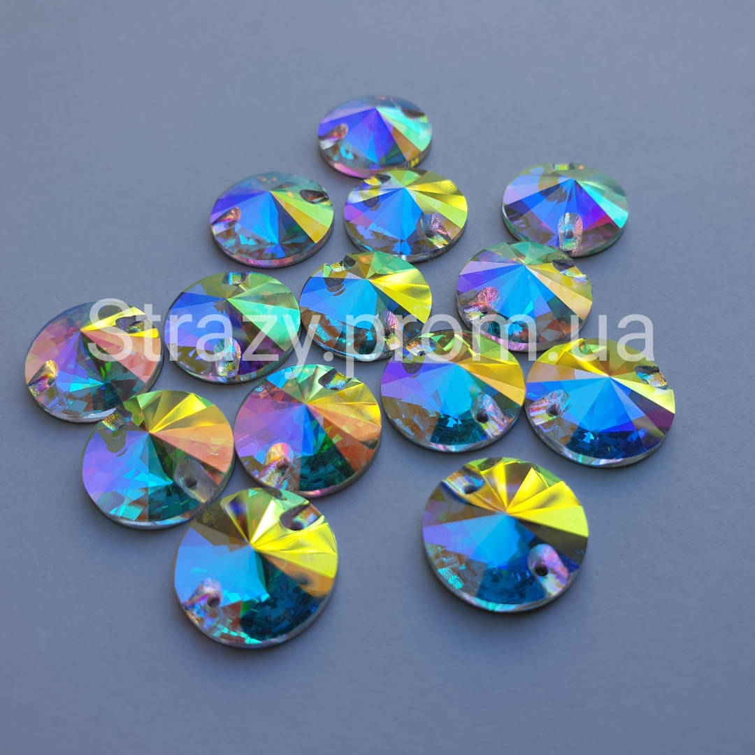 

Стразы пришивные Lux Круги 18мм. Crystal AB