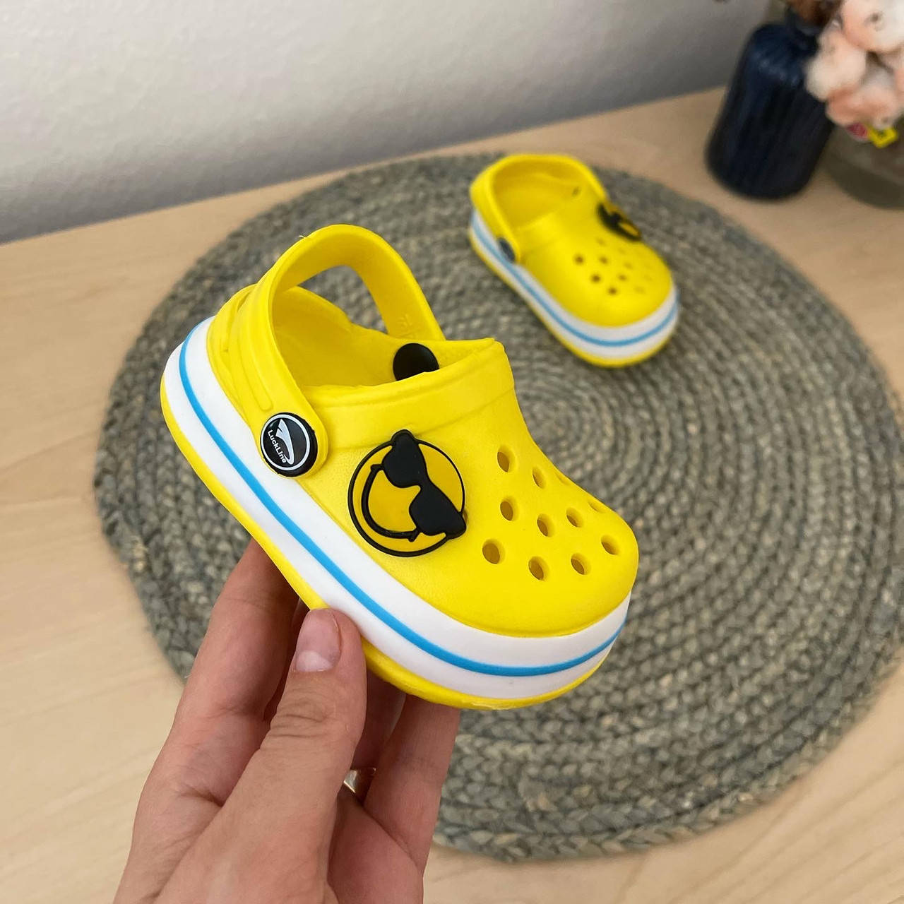 

Кроксы сабо детские пенка тапочки шлепки р 18/19 - 11,5, Желтый