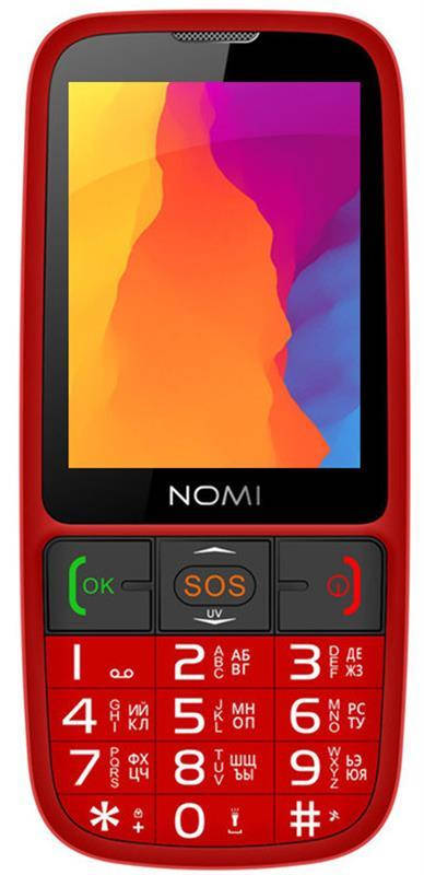 

Мобильный телефон Nomi i281+ Dual Sim Red, Красный