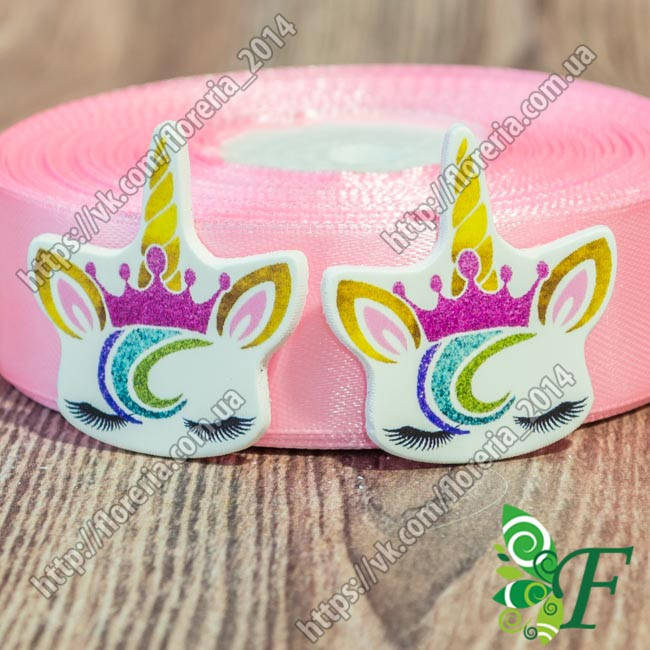 

Кабошон Серединка голова Единорог корона Сб-178, Разные цвета