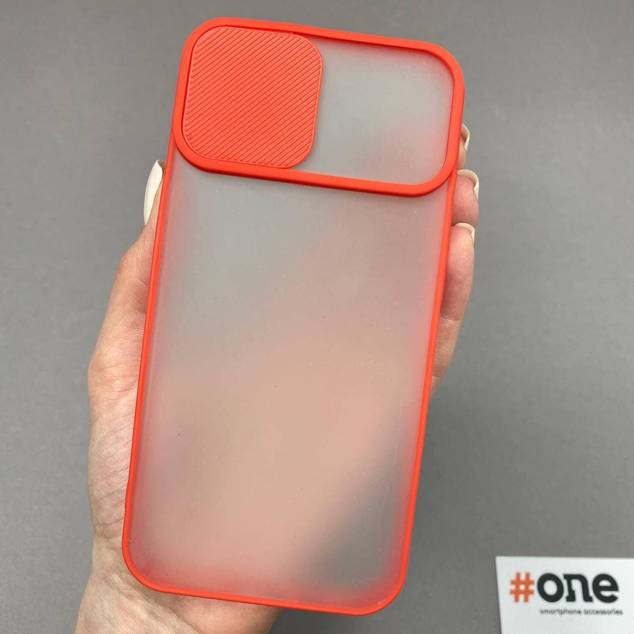 

Чехол для iPhone 13 со шторкой защитой для камеры матовый чехол на телефон айфон 13 красный