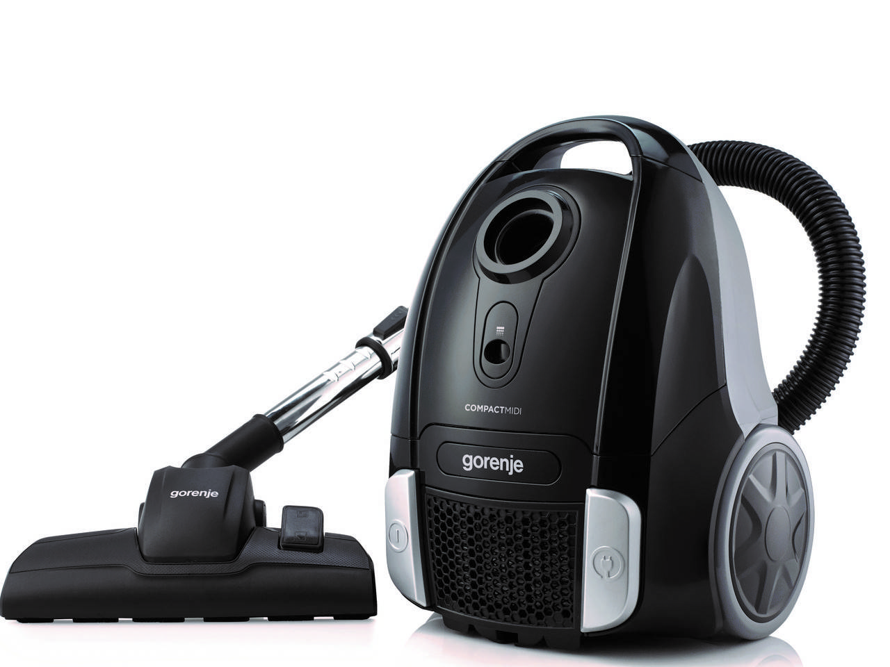 

Пылесос с мешком 2 л для сбора пыли сухой уборки Gorenje VCEA11CMBK потребляемая мощность 800 Вт фильтр HEPA