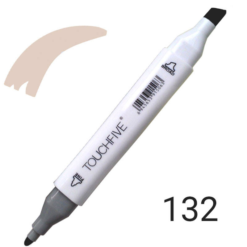 

Маркер двосторонній TouchFive №132 Milky White (Білий молочний) (TF2209-132), Белый