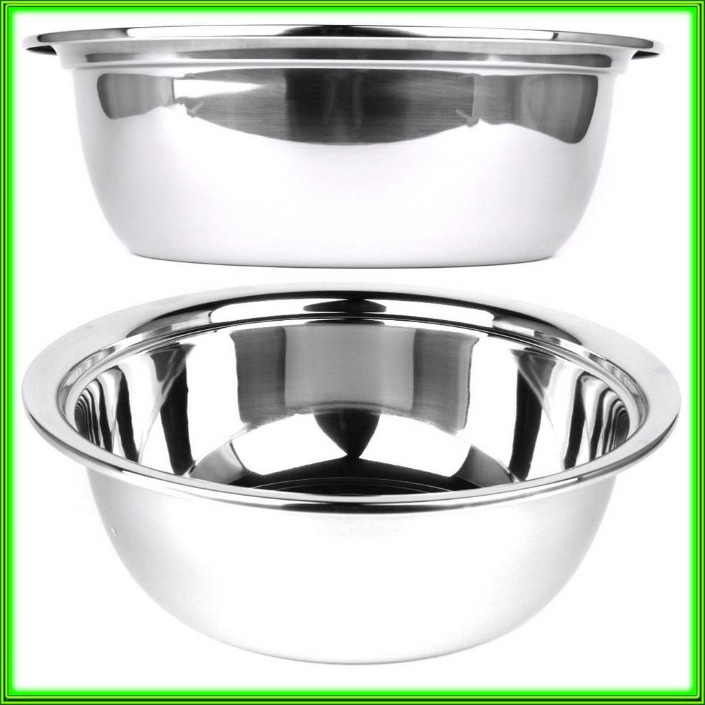 

Миска Тазик из нержавейки D48см высота 15,5см объём 18 л, Светло-серый