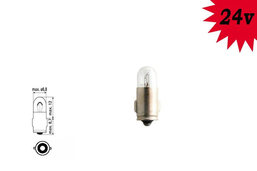 

Автомобильная лампа 24V 2W BA7s "аварийка"