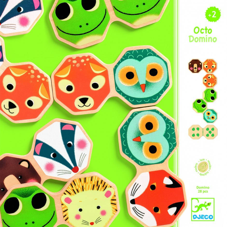 

Деревянное домино Djeco Мордочки 01649