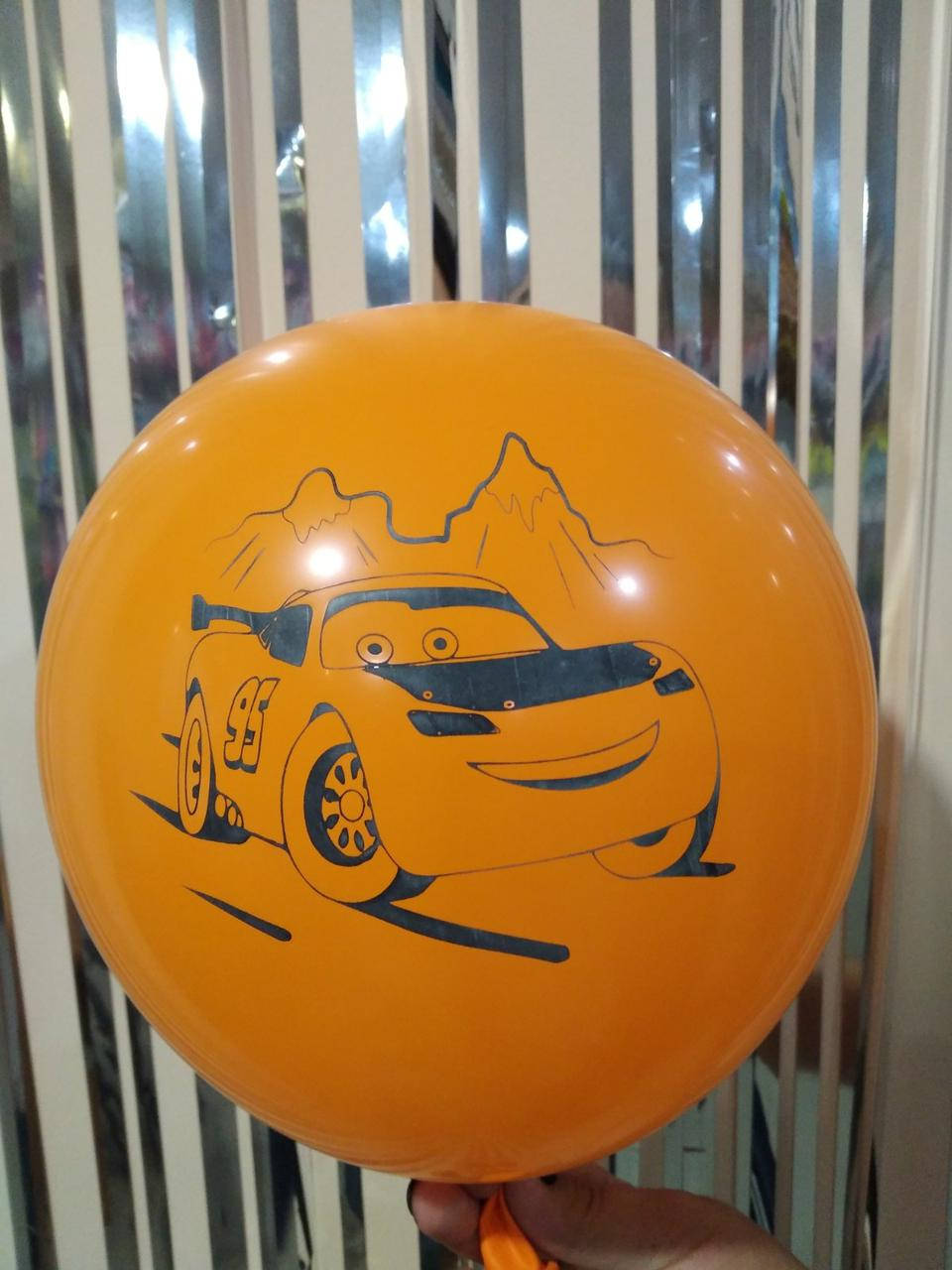 

Воздушный шар Тачки пастель 30 см, Оранжевый