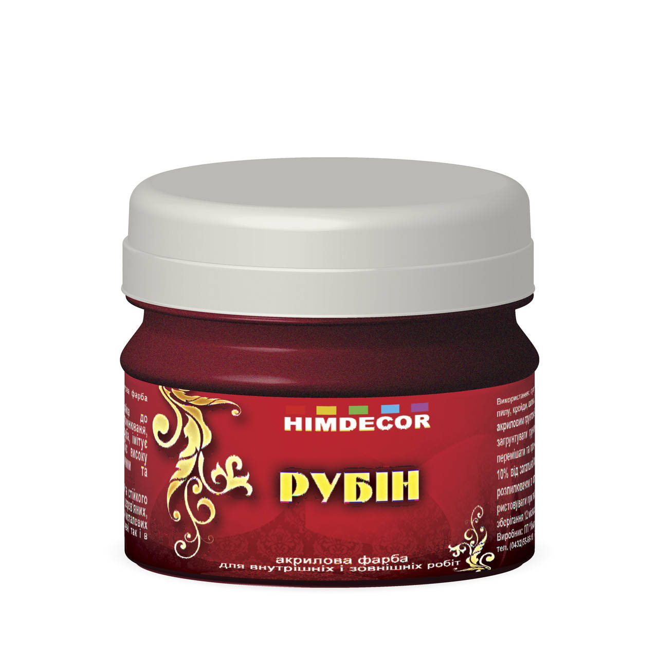 

Акрилова декоративна фарба Himdecor СК-29 "Рубін" 0.1 кг, Красный