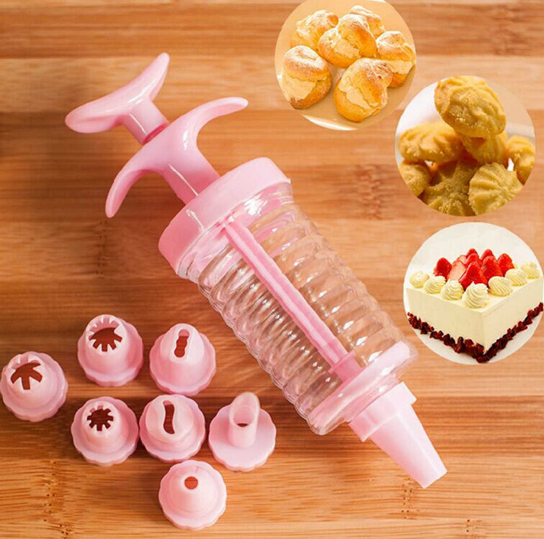 

Кондитерский шприц для украшения выпечки 7 насадок