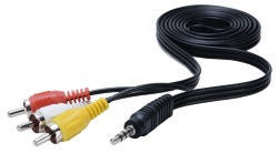 

Кабель Аудио 1,8m, 3,5mm(джек)/3xRCA(тюльпан)