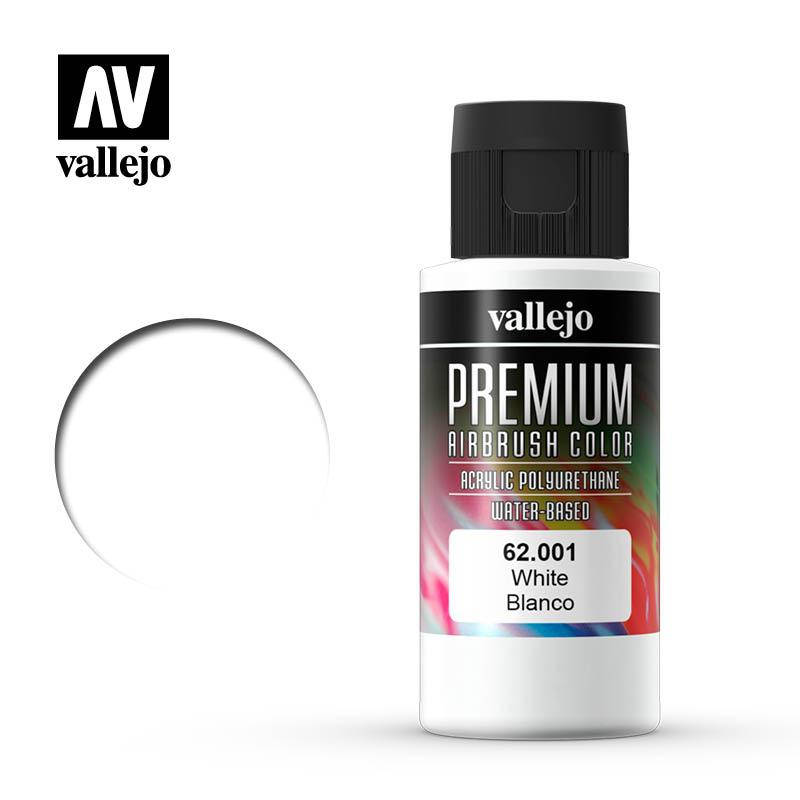 

Краска белая 60 мл. VALLEJO PREMIUM COLLOR 62001