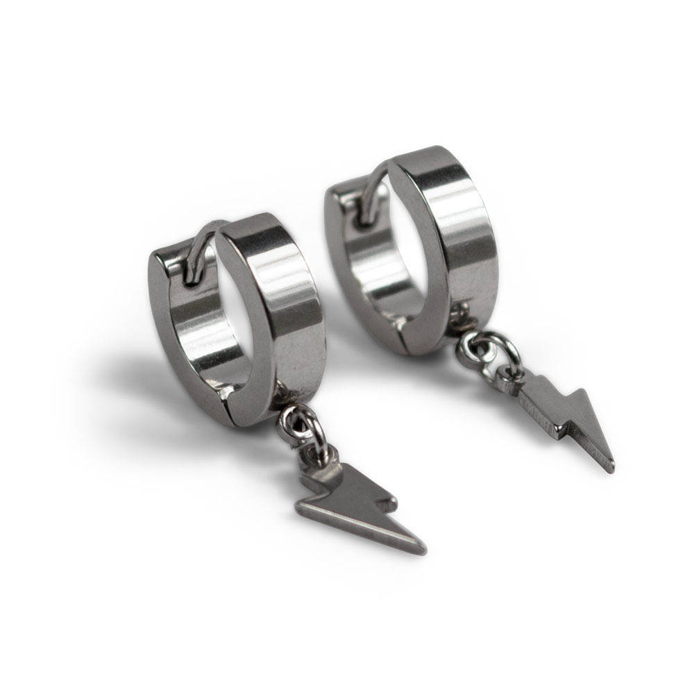 

Серьга кольцо SP-18 с подвеской-молнией