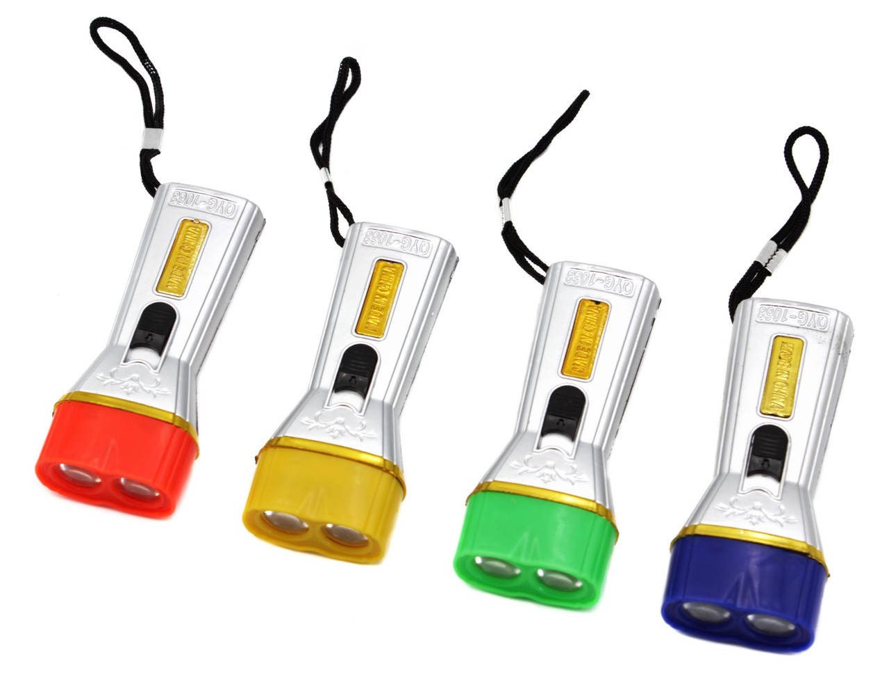 

Фонарик QYG-1068 с батарейками 3шт*AG3, 2 LED