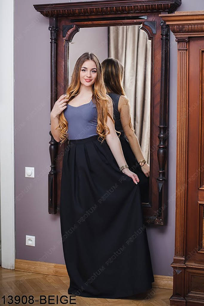 

Легкая и удобная юбка в складку с карманами XXL, Черный