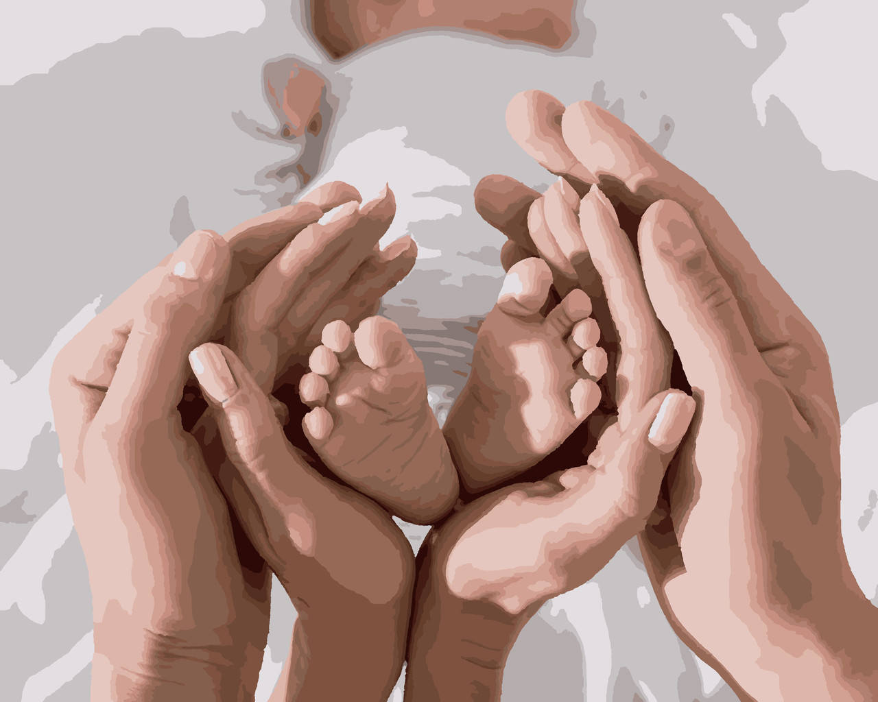 

Картина по номерам Счастье в ладонях Artissimo 40*50 PN6100