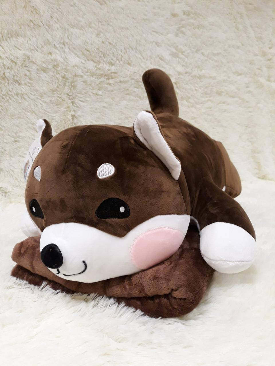 

Плед - мягкая игрушка 3 в 1 (Собачка коричневая), Коричневый