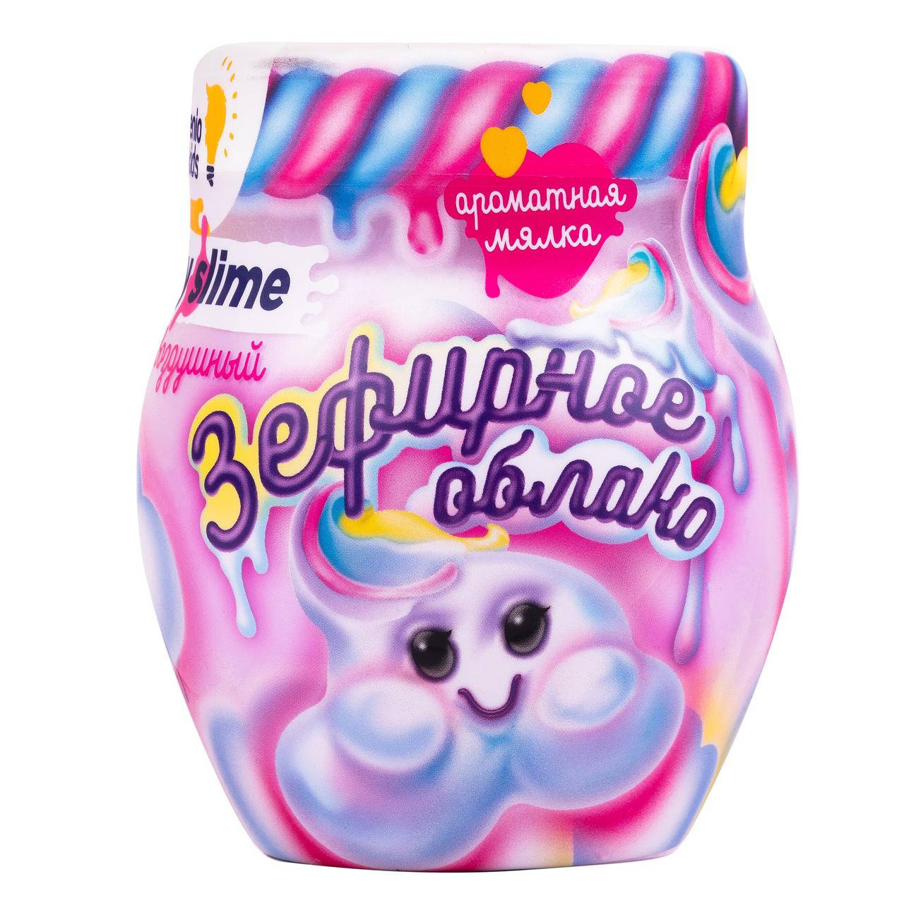 

Слайм "Зефирное облако" в банке, розовый, 140г - Genio Kids (SLI12-1)