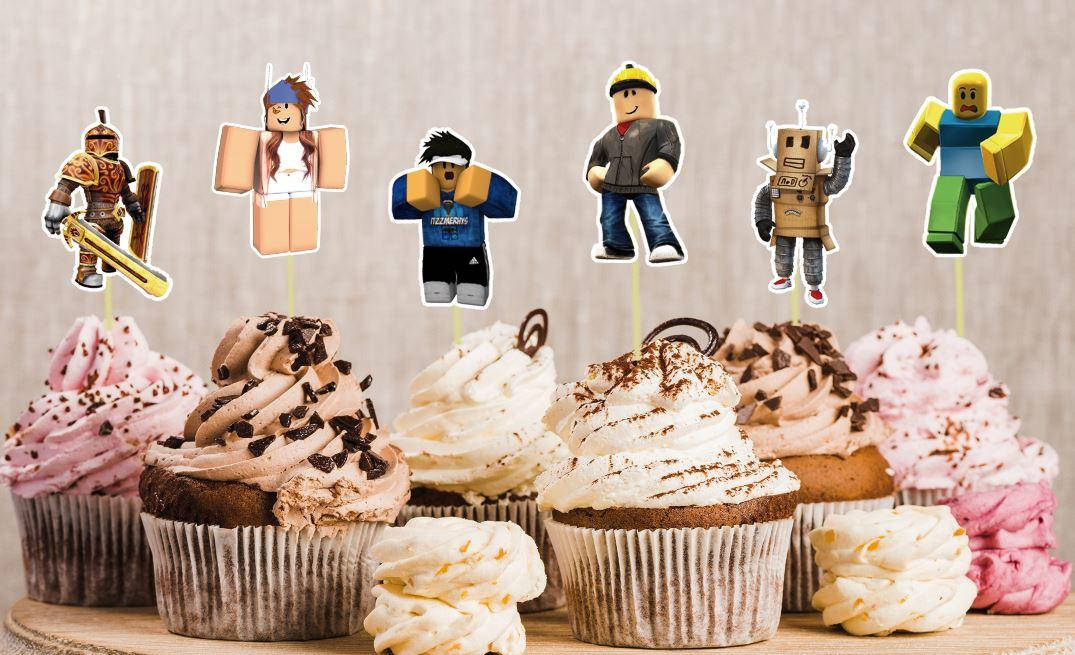 

Набор средние топперы в кексы (6 см) вырубка "Роблокс / ROBLOX" (6шт./уп.)(Картон)