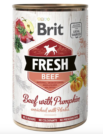 

Brit Fresh консервы для собак 400г(говядина с тыквой)