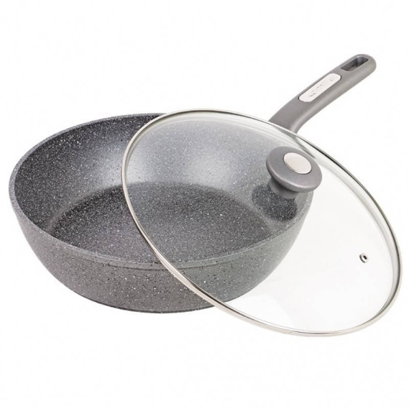 

Сковорода глубокая индукционная алюминий и гранит 26 см kamille 4276gr