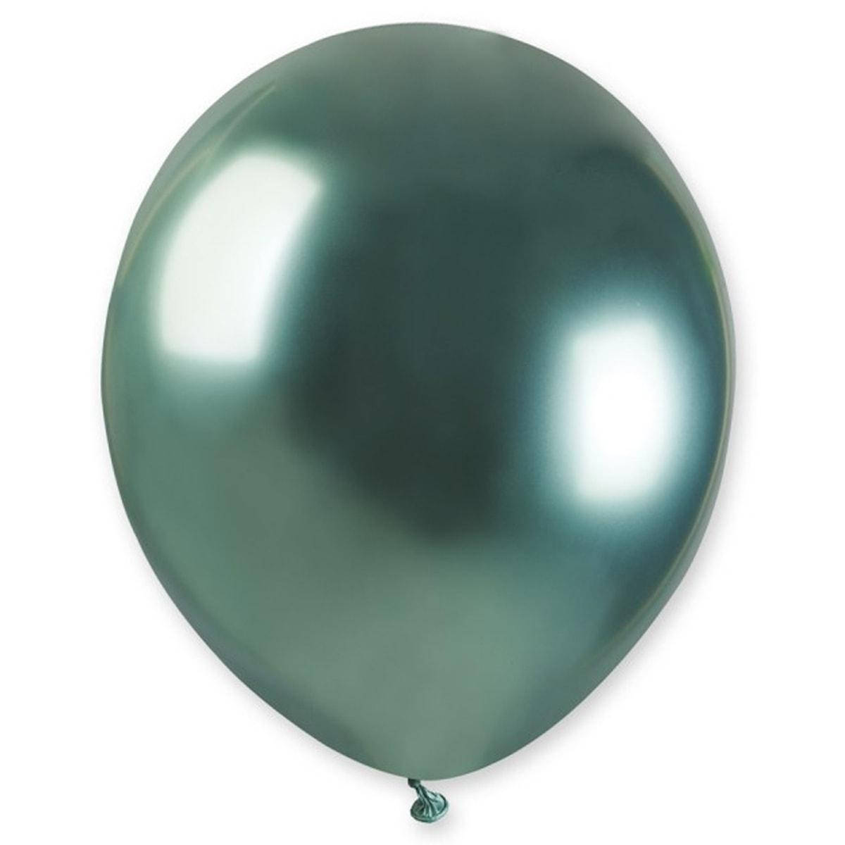 

Латексный шар 5"(13см) Хром зеленый (shiny green), GEMAR (Италия), Зелёный