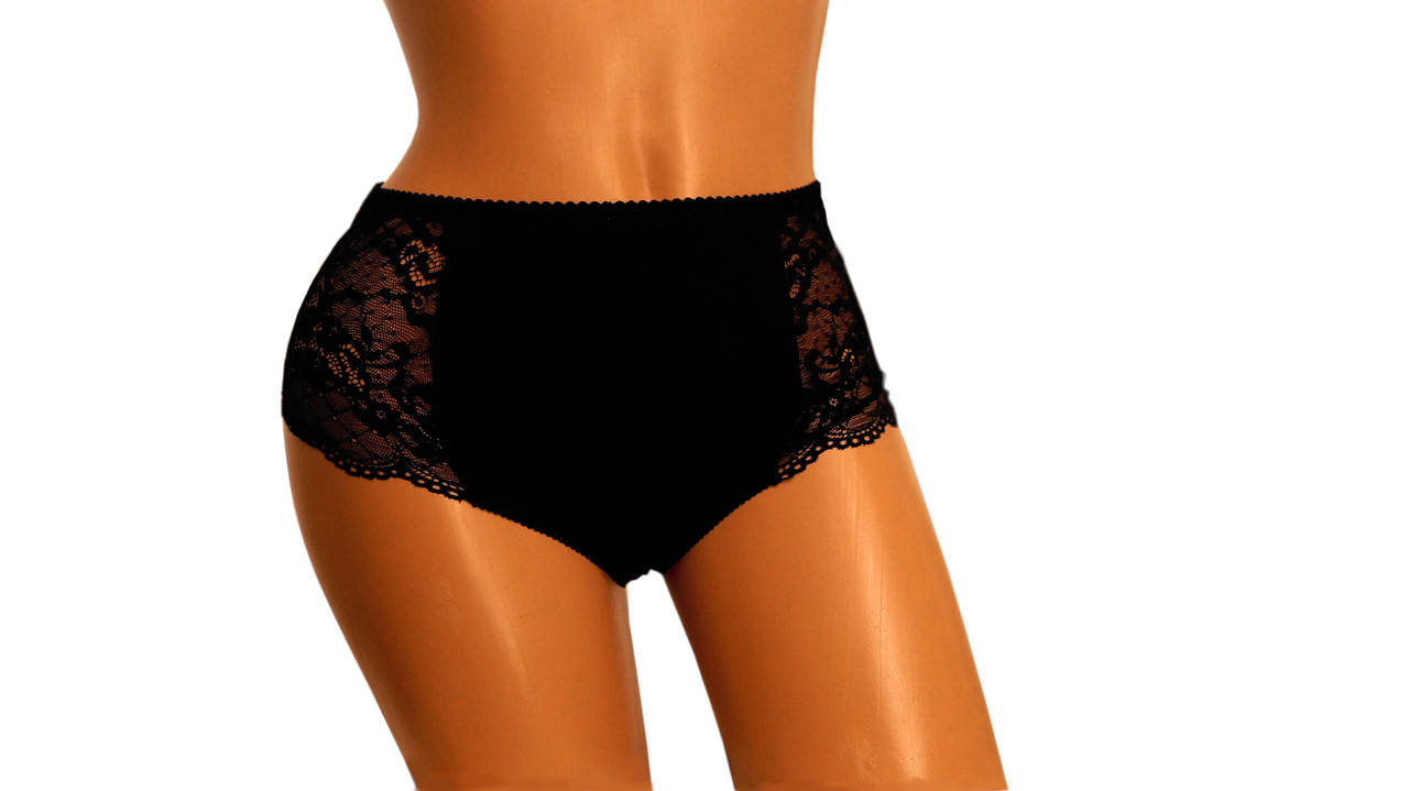 

Трусы женские Afina 016 с кружевом по бокам 4Xl, Черный