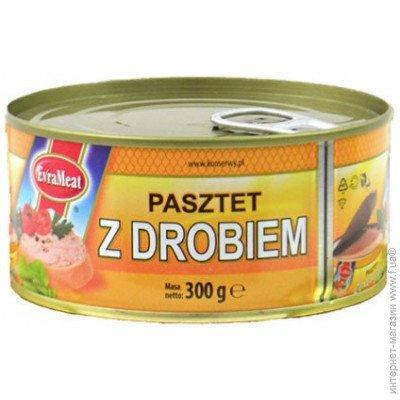

Паштет куриный EvraMeat Pasztet z Drobiem, 300г (Польша)