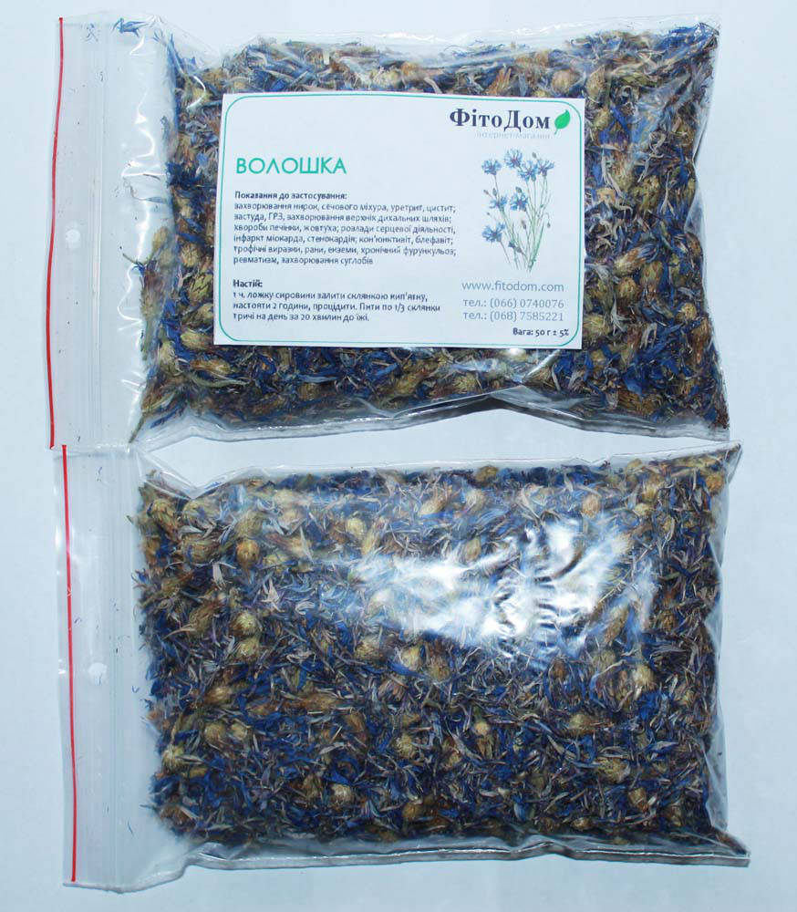 

Василёк синий (волошка), цвет, 50 г