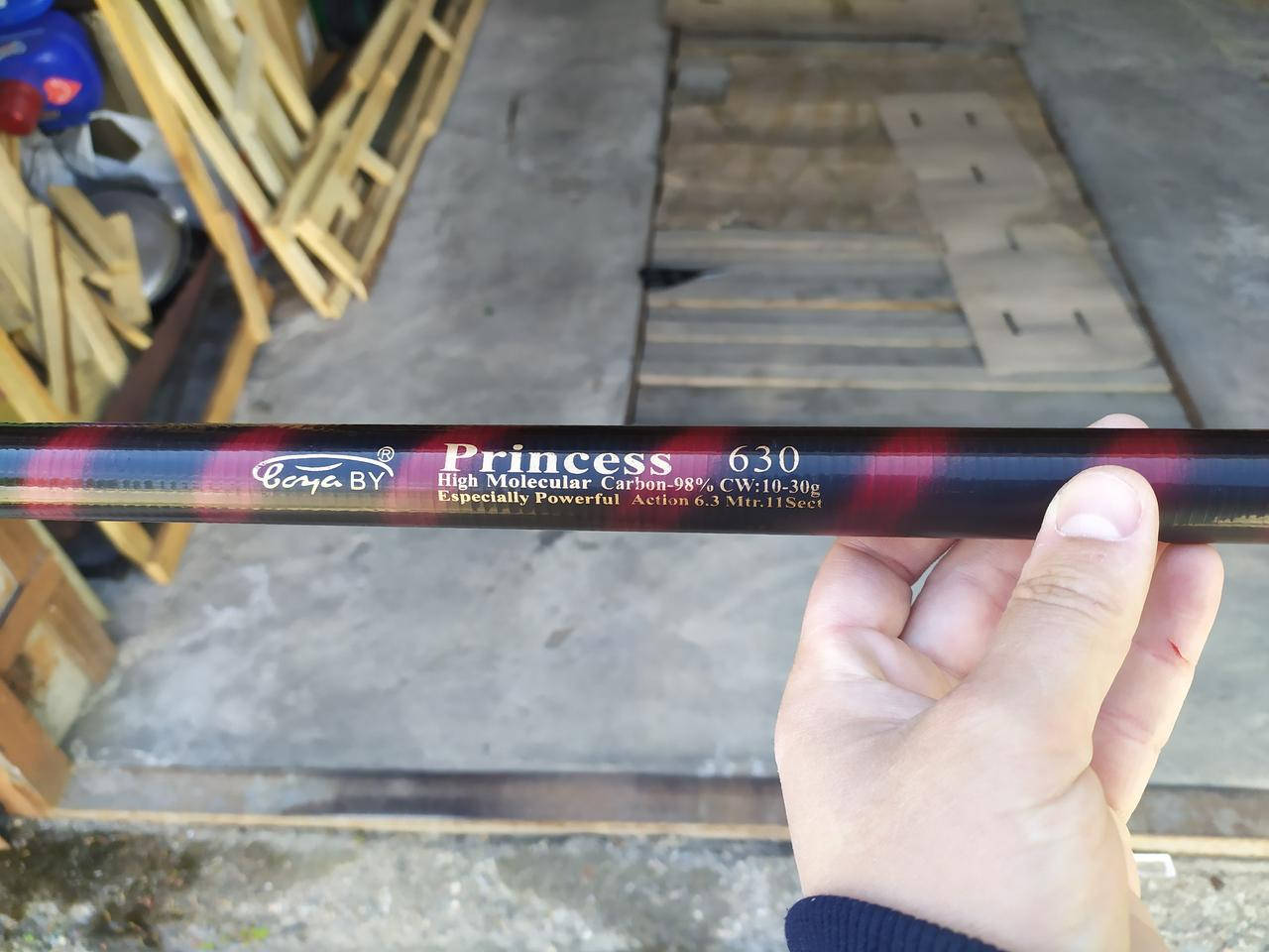 

Маховое удилище укороченная удочка для ловли на поплавок Boyaby Princess 6.3 м карбон