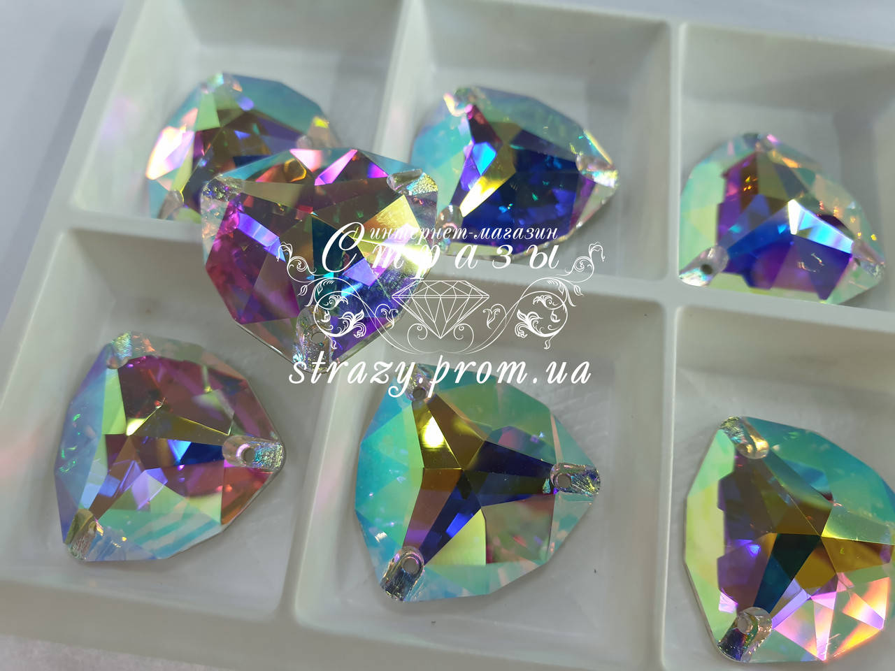 

Стразы Lux Trillant 12мм. Crystal AB