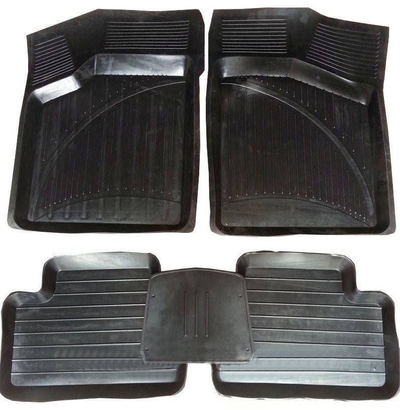 

Коврики салона резиновый ВАЗ 2108-21099/2113-2115 (5шт) корыто + перемычка с клипсами "Rozma", Черный