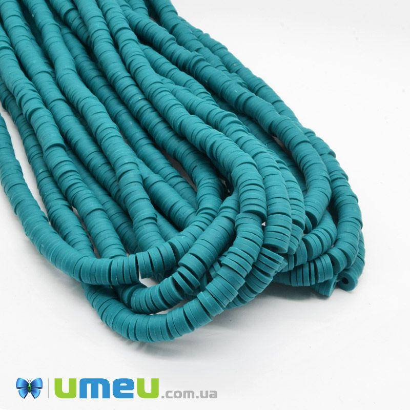 

Бусины из полимерной глины, 6 мм, Бирюзовые, 1 низка (BUS-044111)